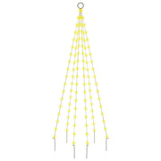 Árbol de navidad en asta de bandera 108 led blanco cálido 180cm v9379 - Vetonek