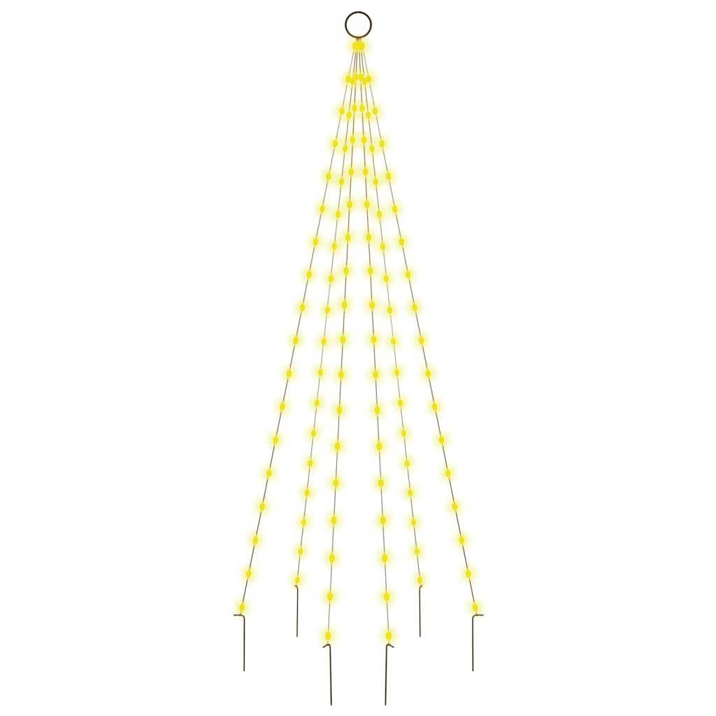 Árbol de navidad en asta de bandera 108 led blanco cálido 180cm v9379 - Vetonek