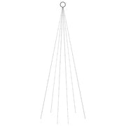 Árbol de navidad en asta de bandera 108 led blanco cálido 180cm v9379 - Vetonek