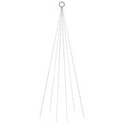 Árbol de navidad en asta de bandera 108 led blanco frío 180cm v9386 - Vetonek