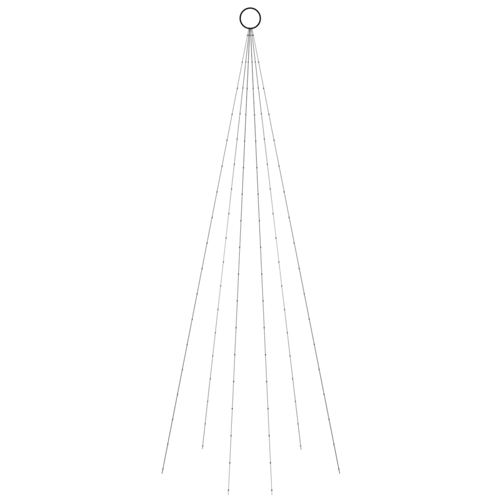 Árbol de navidad en asta de bandera 108 led blanco frío 180cm v9386 - Vetonek