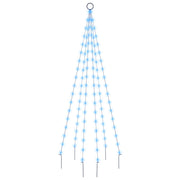 Árbol de Navidad en asta de bandera 108 LED azul 180 cm - Vetonek