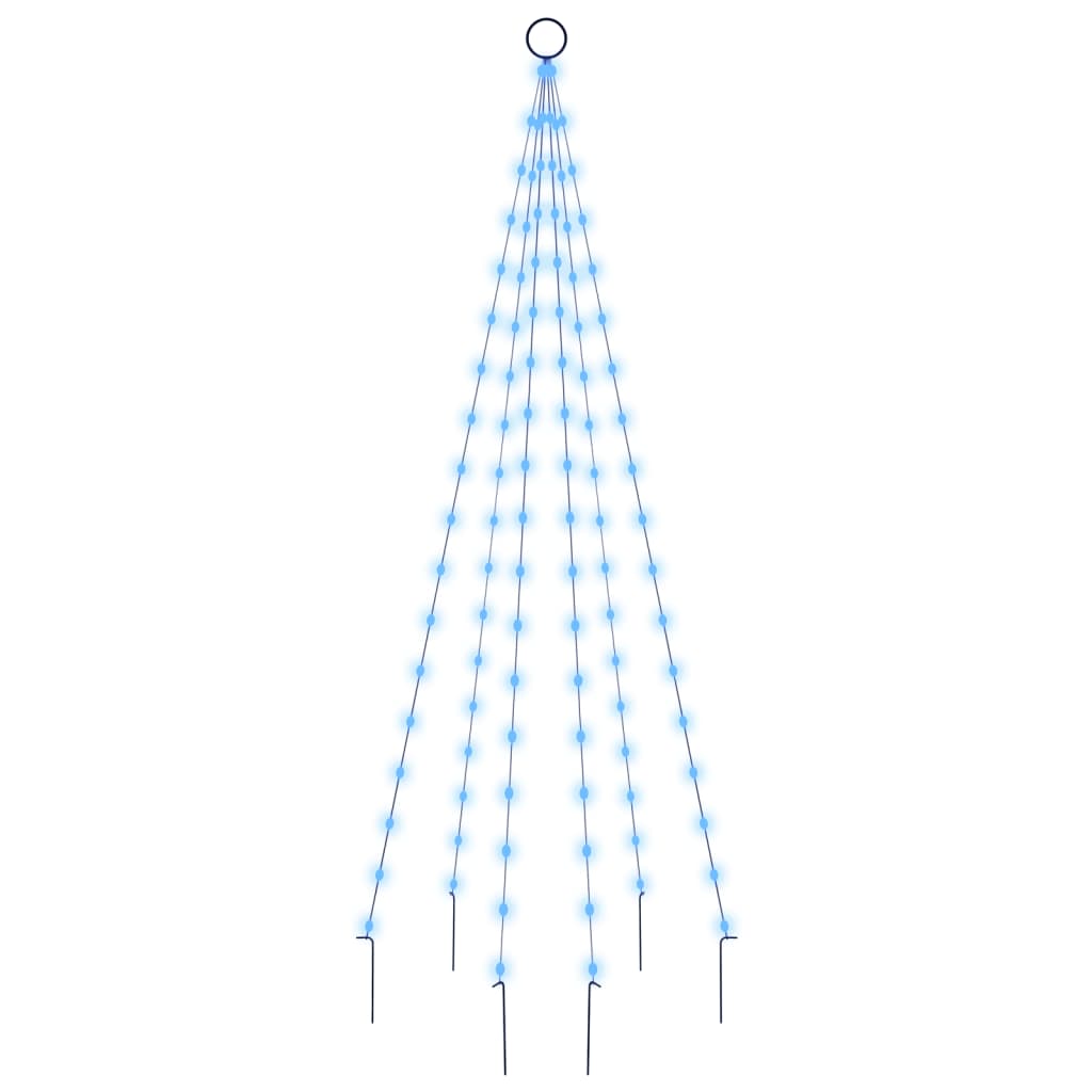 Árbol de navidad en asta de bandera 108 led azul 180 cm v9393 Vetonek