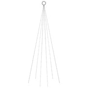 Árbol de Navidad en asta de bandera 108 LED azul 180 cm - Vetonek