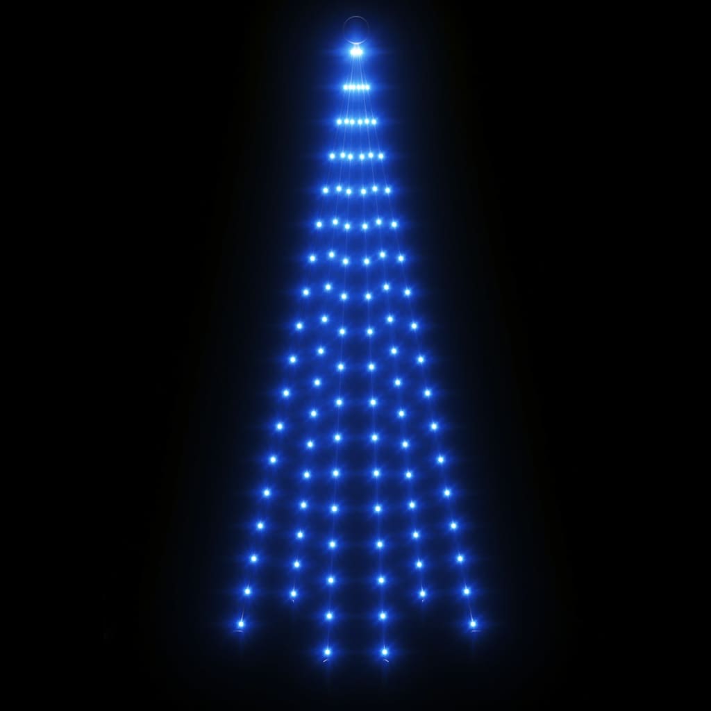 Árbol de navidad en asta de bandera 108 led azul 180 cm v9393 Vetonek