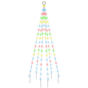 Árbol de navidad en asta de bandera 108 led de colores 180 cm v9409 - Vetonek