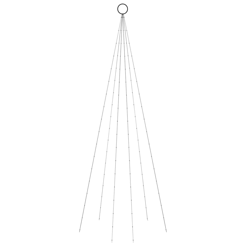Árbol de navidad en asta de bandera 108 led de colores 180 cm v9409 - Vetonek