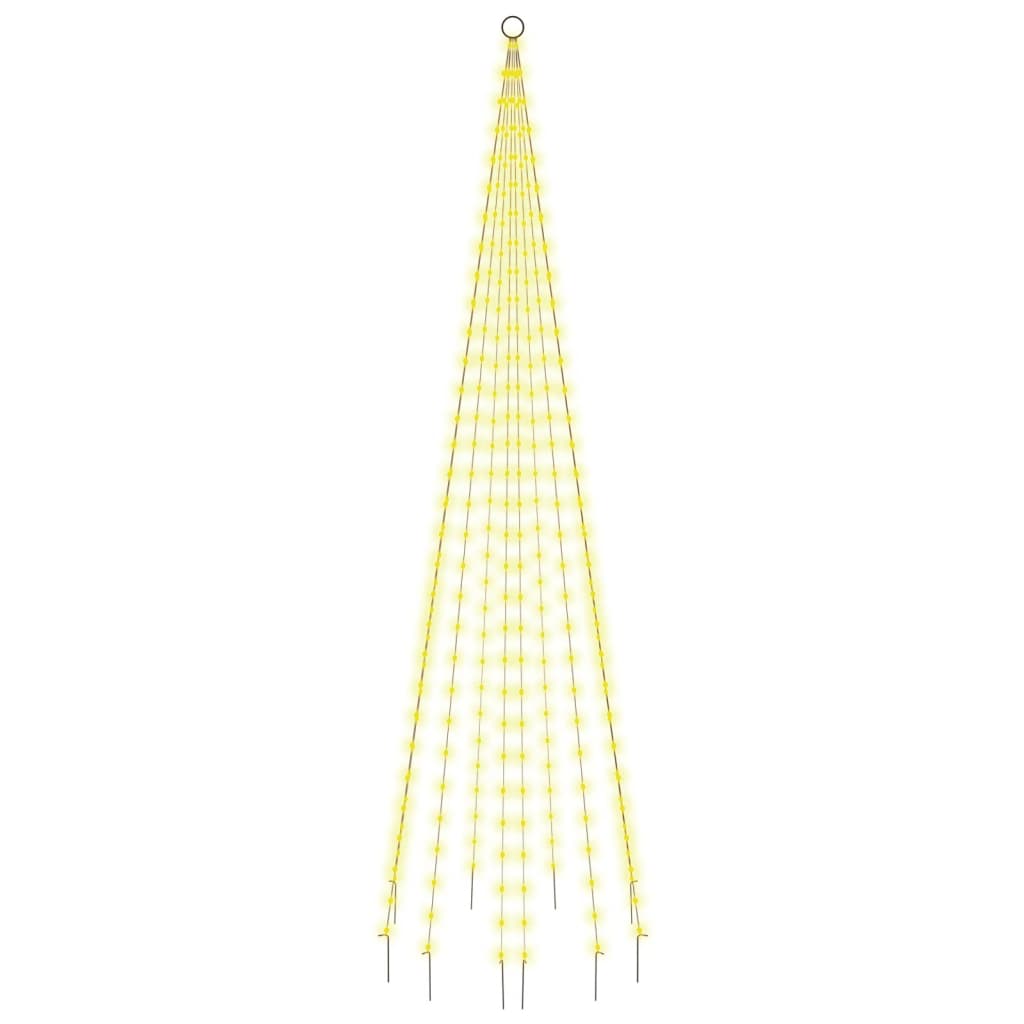 Árbol de navidad en asta de bandera 310 led blanco cálido 300cm v9416 Vetonek