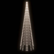 Árbol de Navidad en asta de bandera 310 LED blanco frío 300 cm - Vetonek
