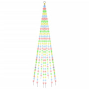 Árbol de navidad en asta de bandera 310 led de colores 300 cm v9447 Vetonek