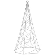 Árbol de navidad en asta de bandera 200 led blanco cálido 180cm v9539 Vetonek