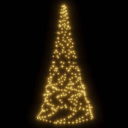 Árbol de navidad en asta de bandera 200 led blanco cálido 180cm v9539 Vetonek