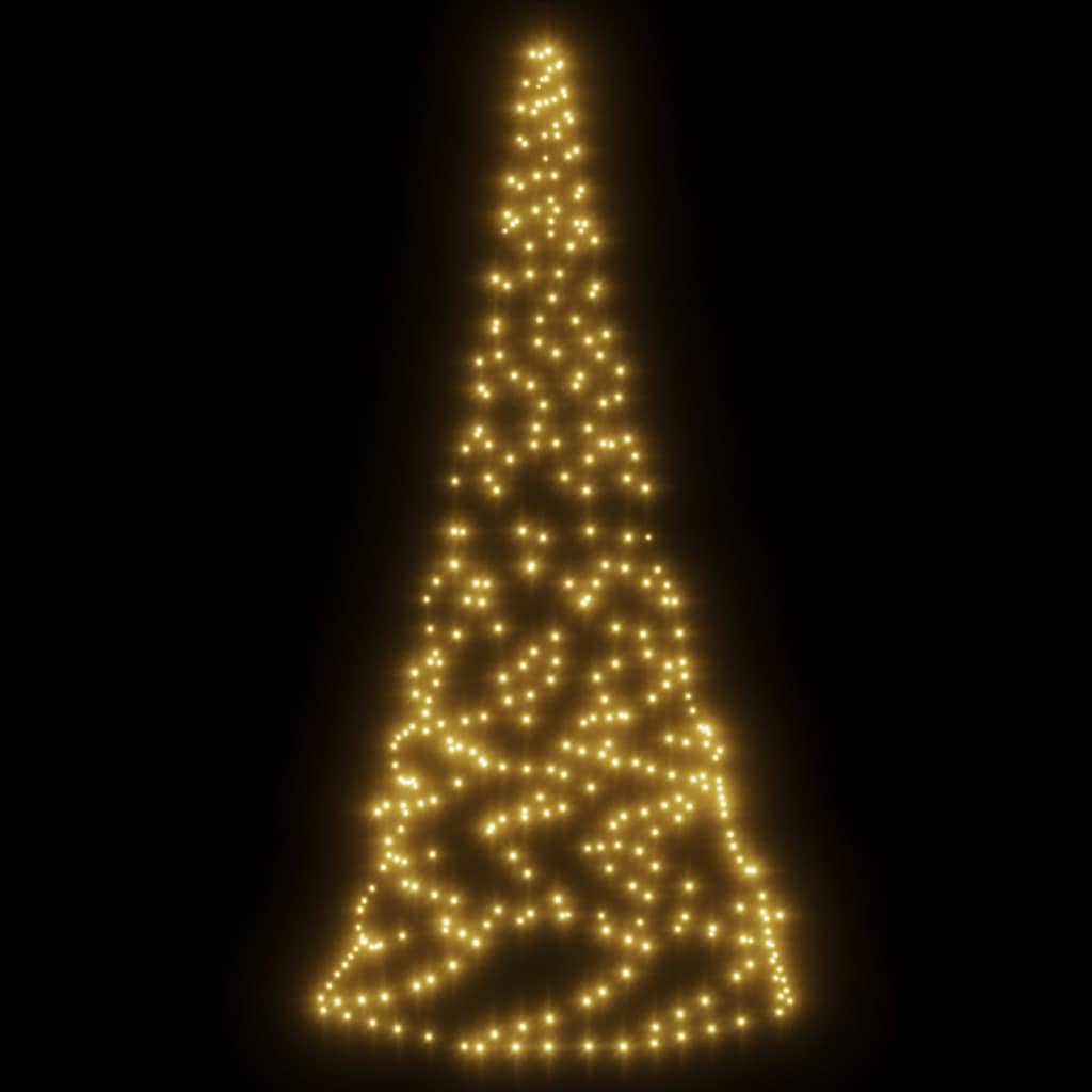 Árbol de navidad en asta de bandera 200 led blanco cálido 180cm v9539 Vetonek