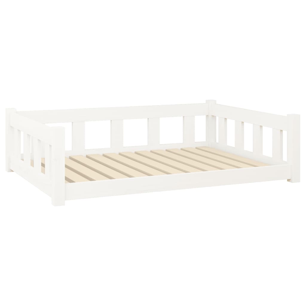 Cama de madeira de pinheiro branco 105,5x75.5x28 cm