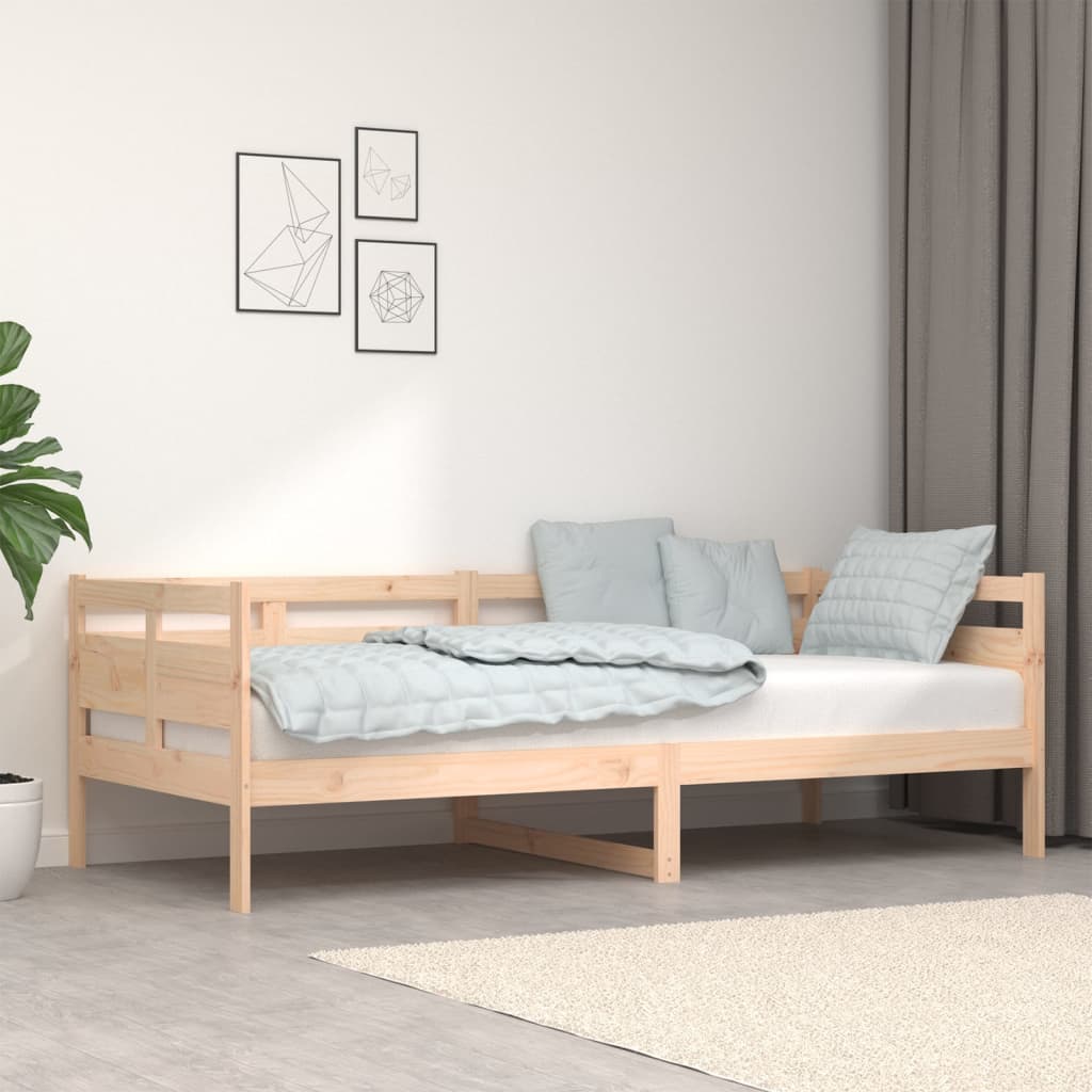 Vetonek Sofá cama sin colchón madera maciza de pino 90x200 cm