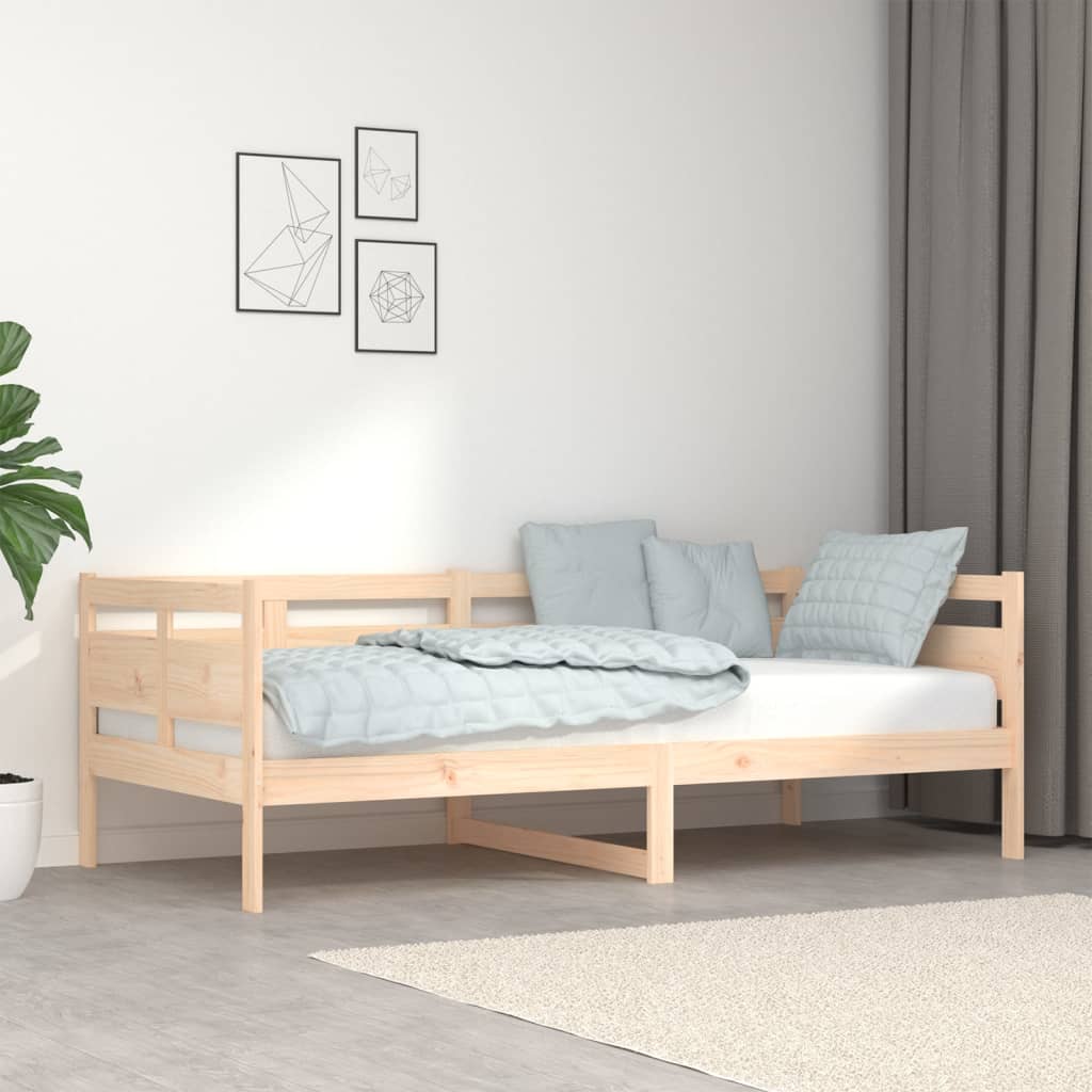 Vetonek Sofá cama madera maciza de pino 90x190 cm