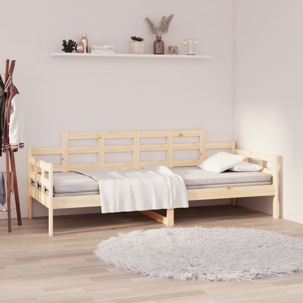 Vetonek Sofá cama sin colchón madera maciza de pino 90x200 cm