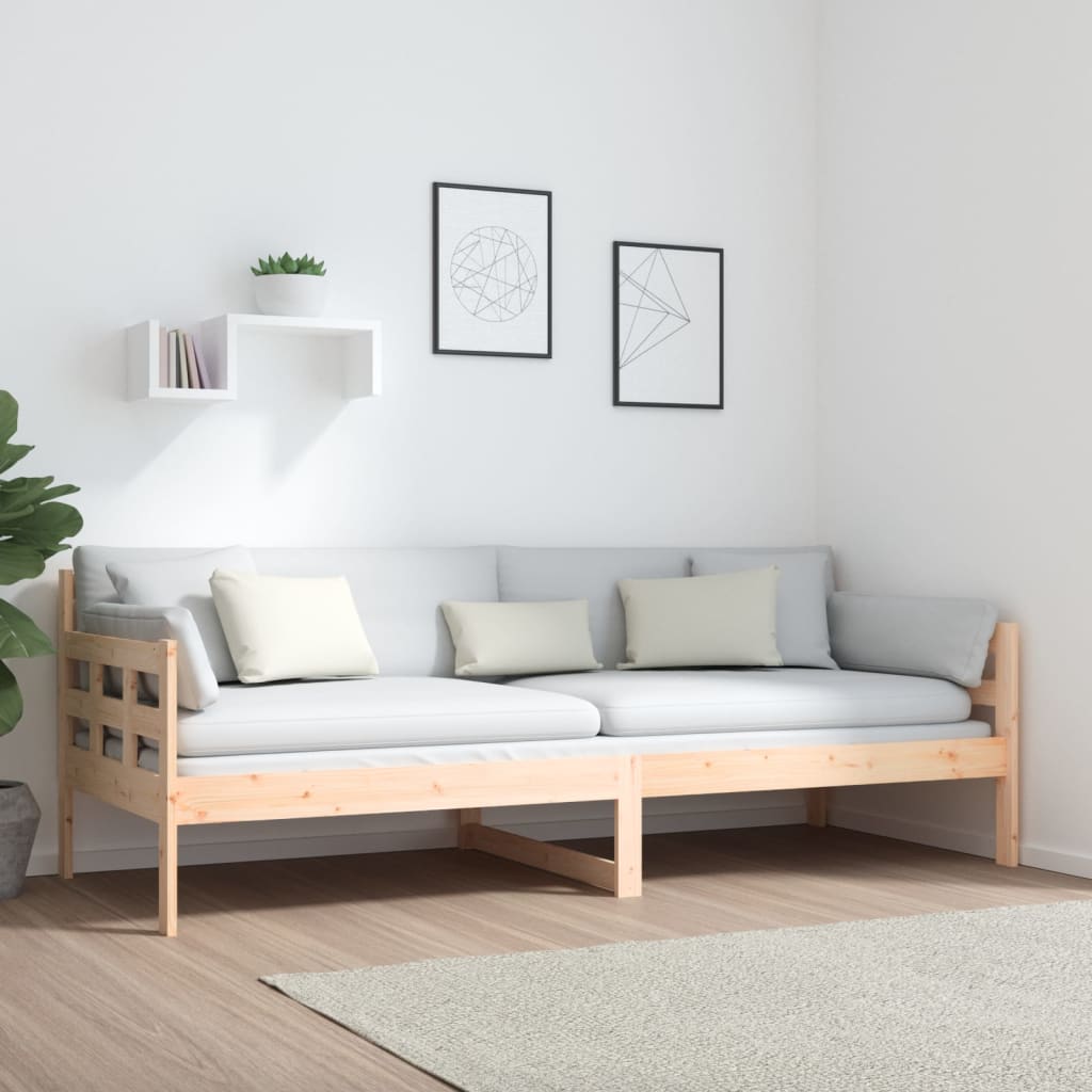 Sofá cama madera maciza de pino 80x200 cm vidaXL