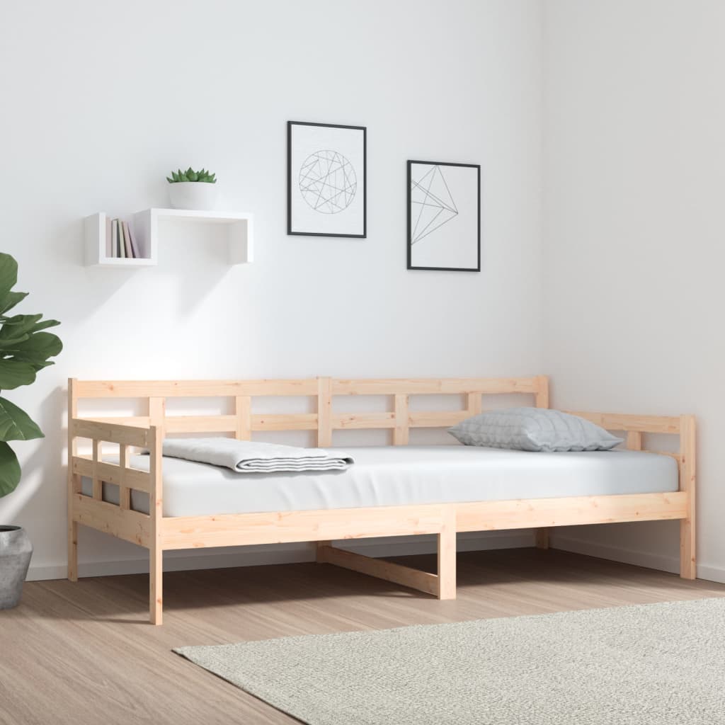 Vetonek Sofá cama madera maciza de pino 90x190 cm