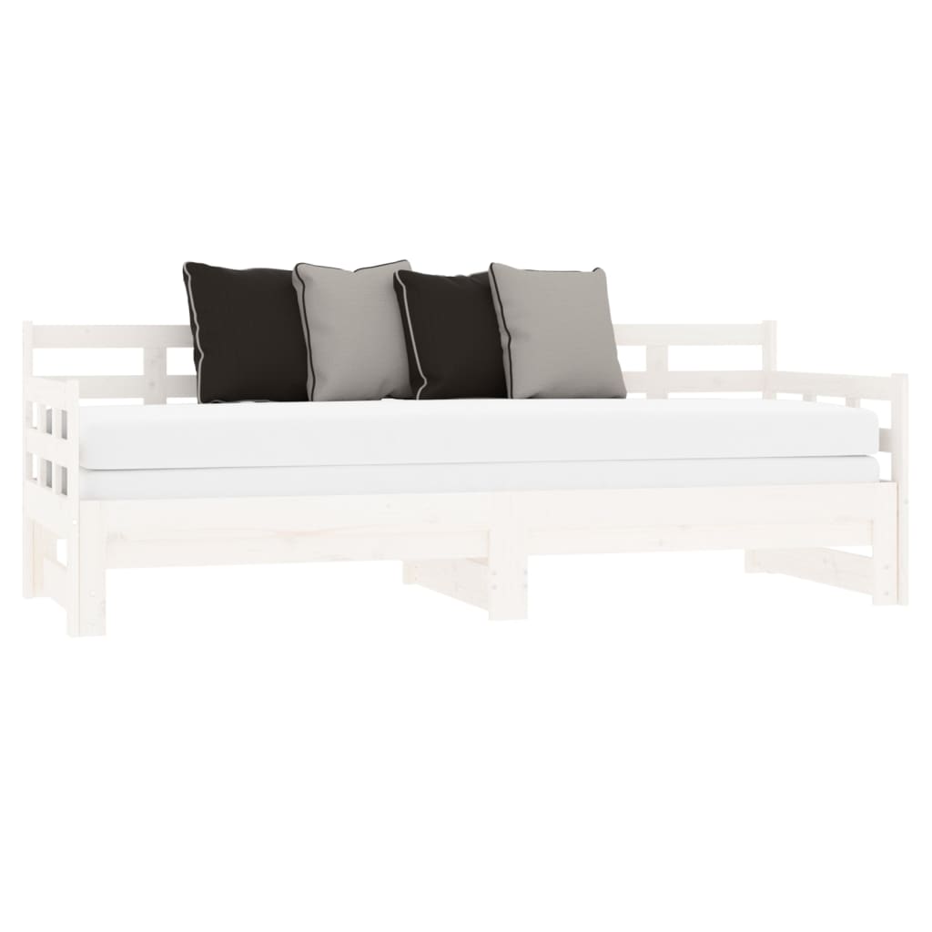 Sofá cama extraíble sin colchón blanco 2x(90x190) cm vidaXL