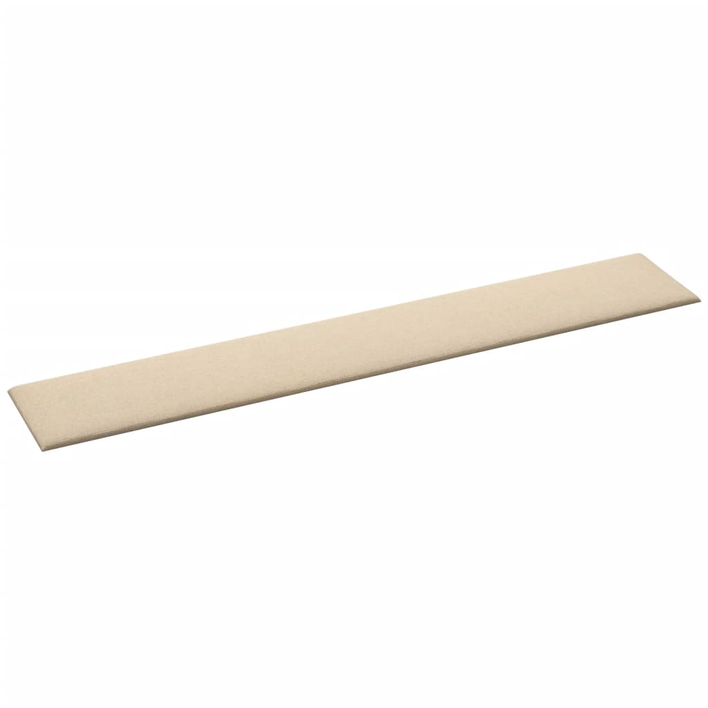 Paneles de pared 12 uds tela color crema 90x15 cm 1,62 m² V72