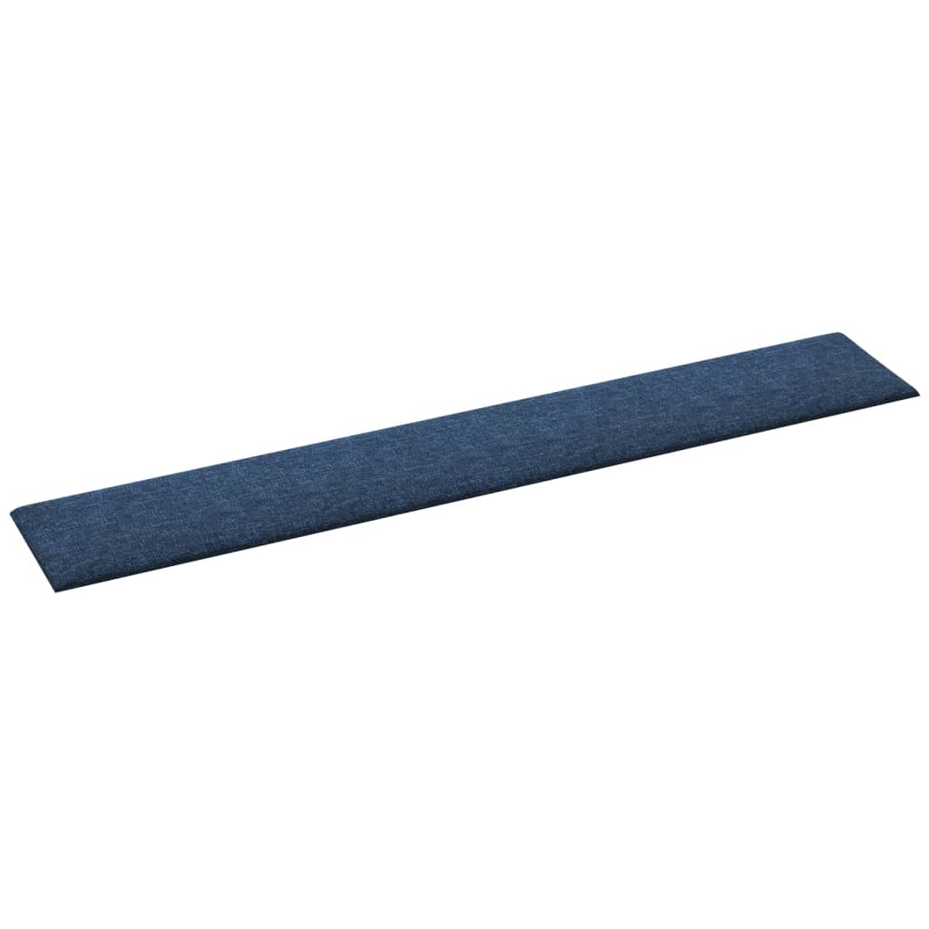 Paneles de pared 12 uds tela azul 90x15 cm 1,62 m² V82