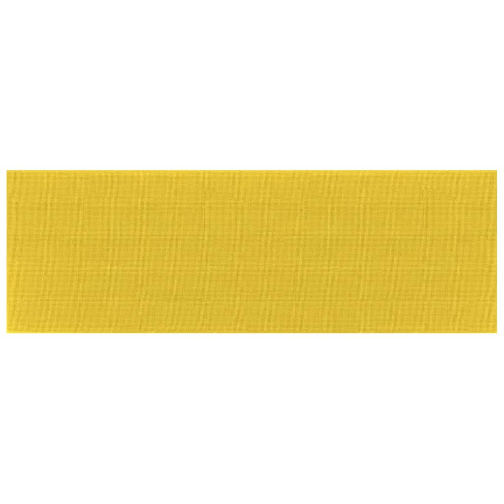 Paneles de pared 12 uds tela amarillo claro 90x30 cm 3,24 m²