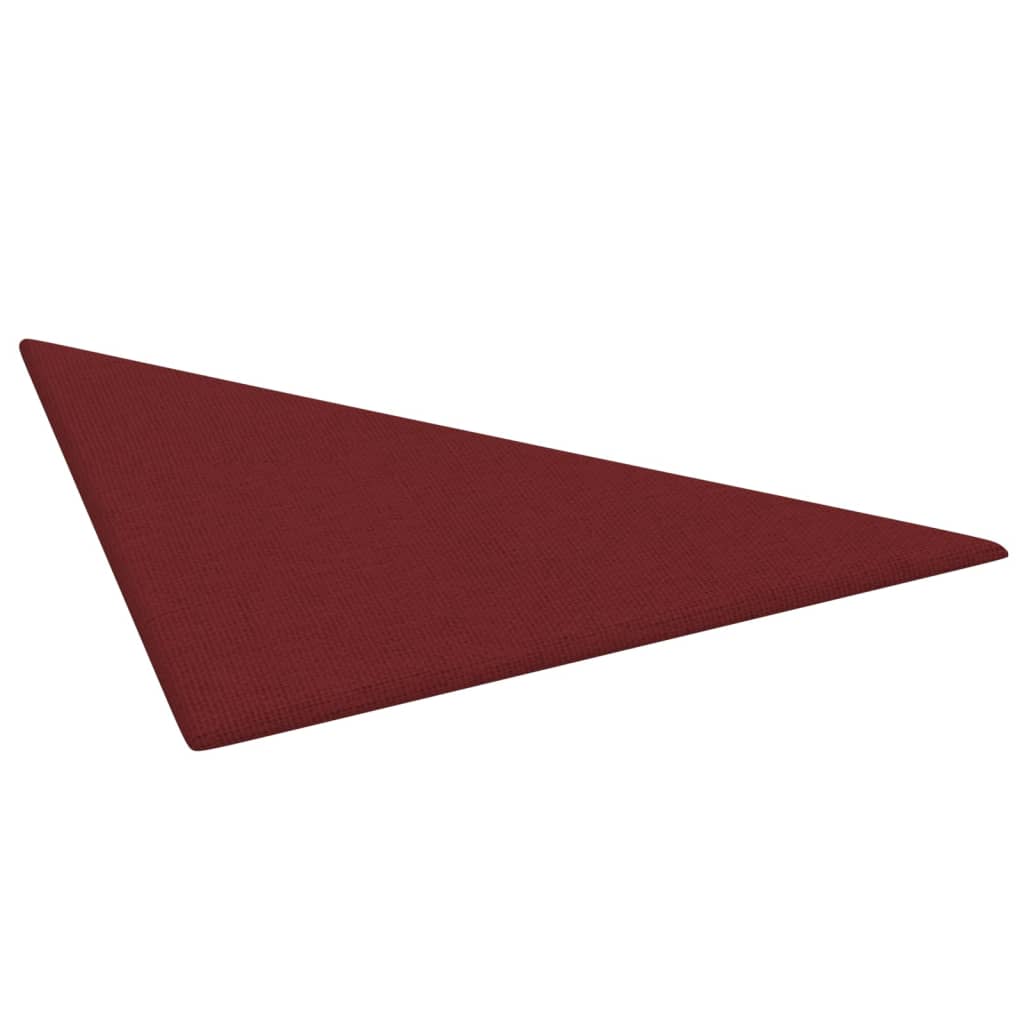 Paneles de pared 12 uds tela rojo tinto 30x30 cm 0,54 m² V32