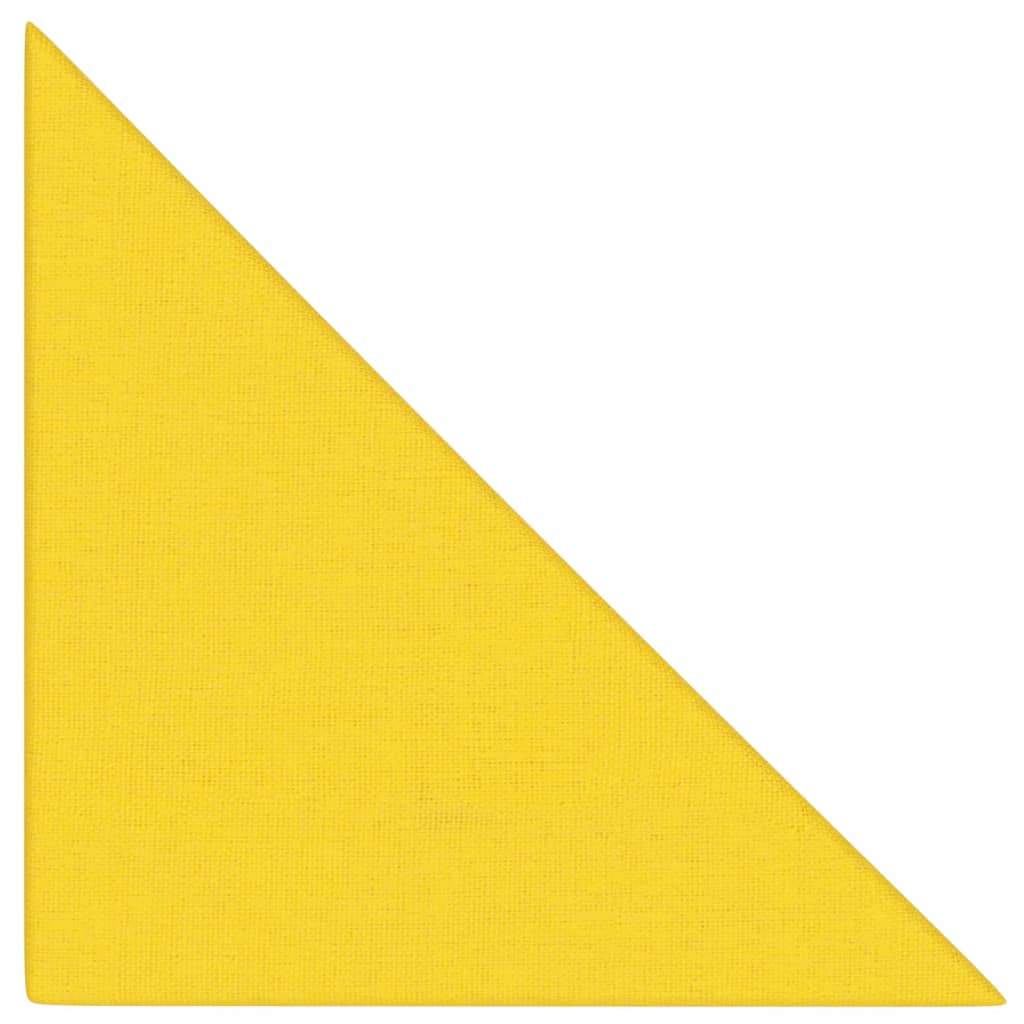 Pannelli a parete 12 unità tessuto giallo chiaro 30x30 cm 0,54 m²