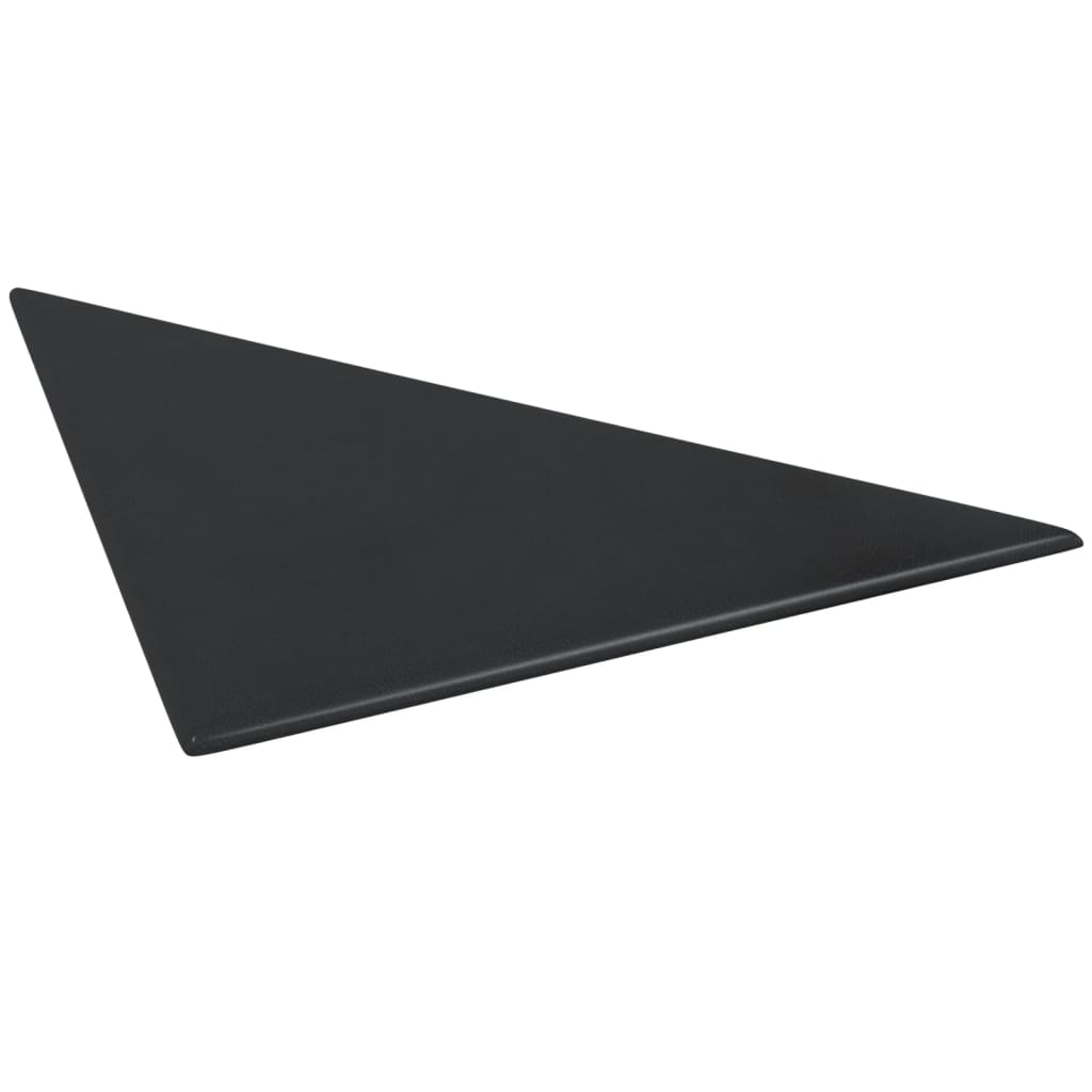 Paneles de pared 12 uds cuero sintético negro 30x30 cm 0,54 m² V39