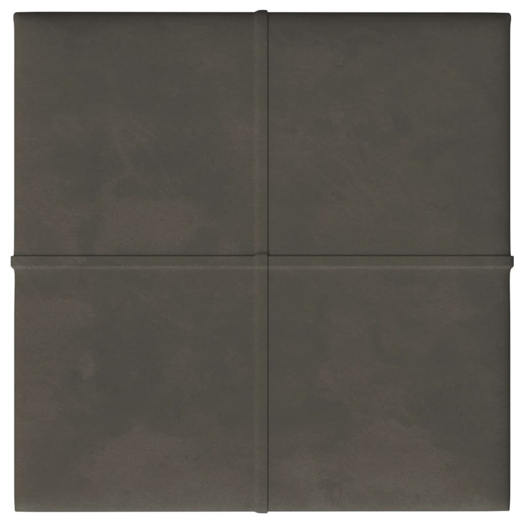 Paneles de pared 12 uds terciopelo gris oscuro 30x30 cm 1,08 m²