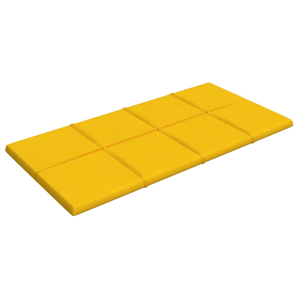 Paneles de pared 12 uds terciopelo amarillo 60x30 cm 2,16 m² V90