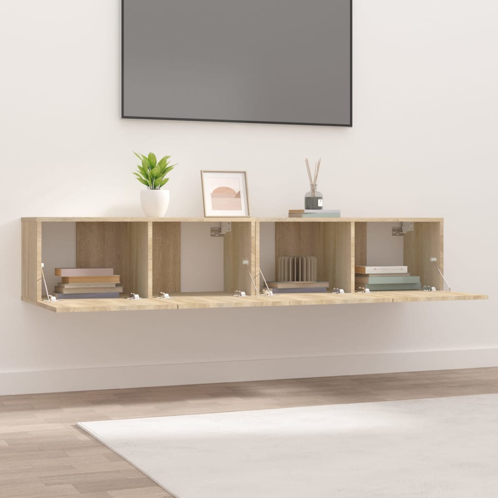 Muebles de TV 2 uds madera sintetizada Nexus roble Sonoma 80x30x30 cm