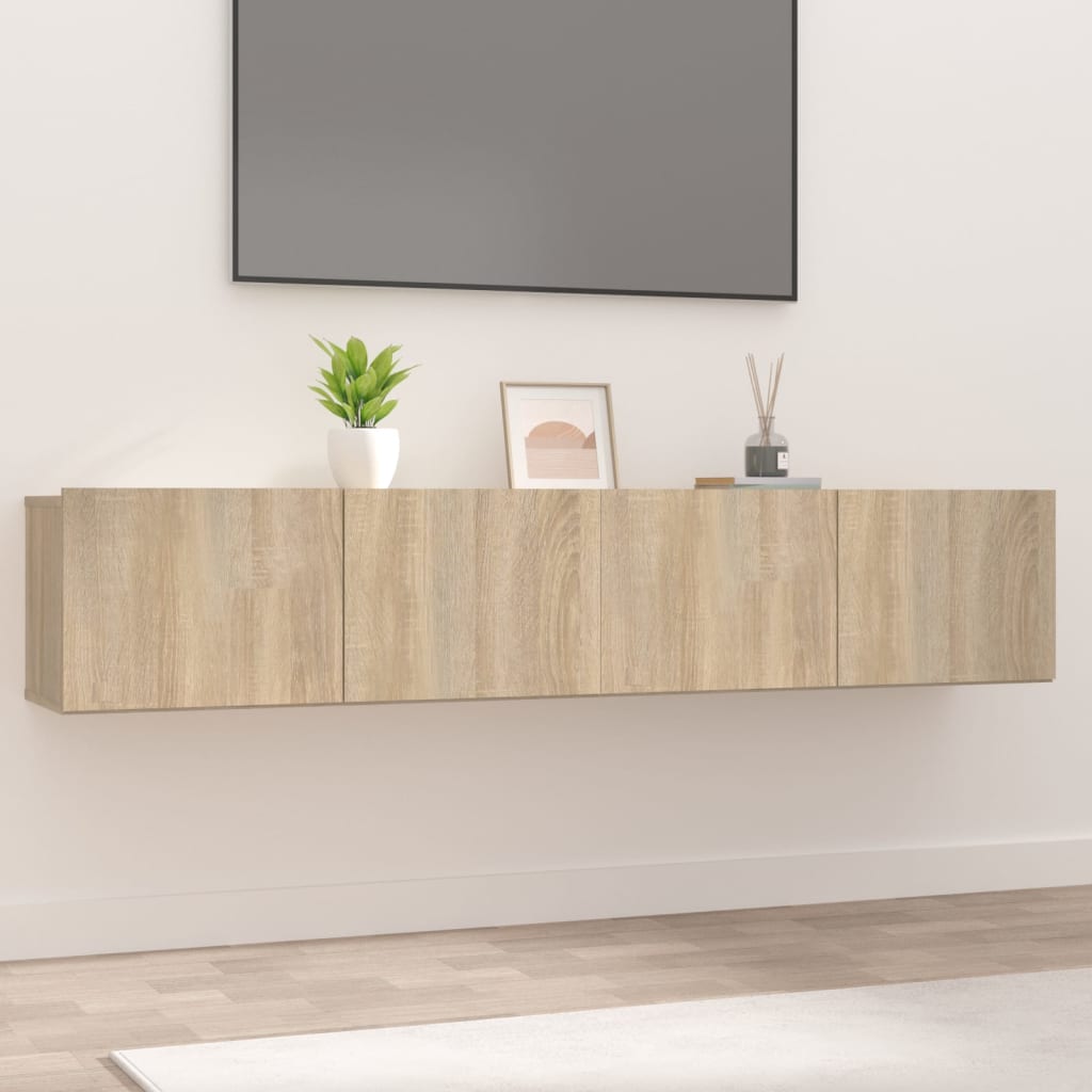 Vetonek Muebles de TV 2 uds madera ingeniería roble Sonoma 80x30x30 cm