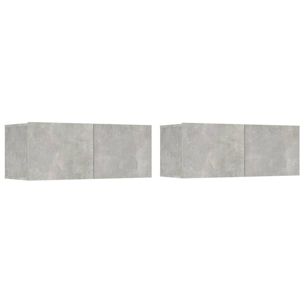 Muebles de TV 2 uds madera sintetizada Nexus gris hormigón 80x30x30 cm vidaXL