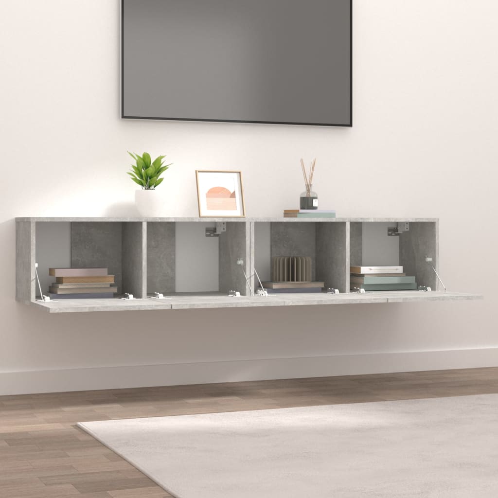 Muebles de TV 2 uds madera sintetizada Nexus gris hormigón 80x30x30 cm vidaXL