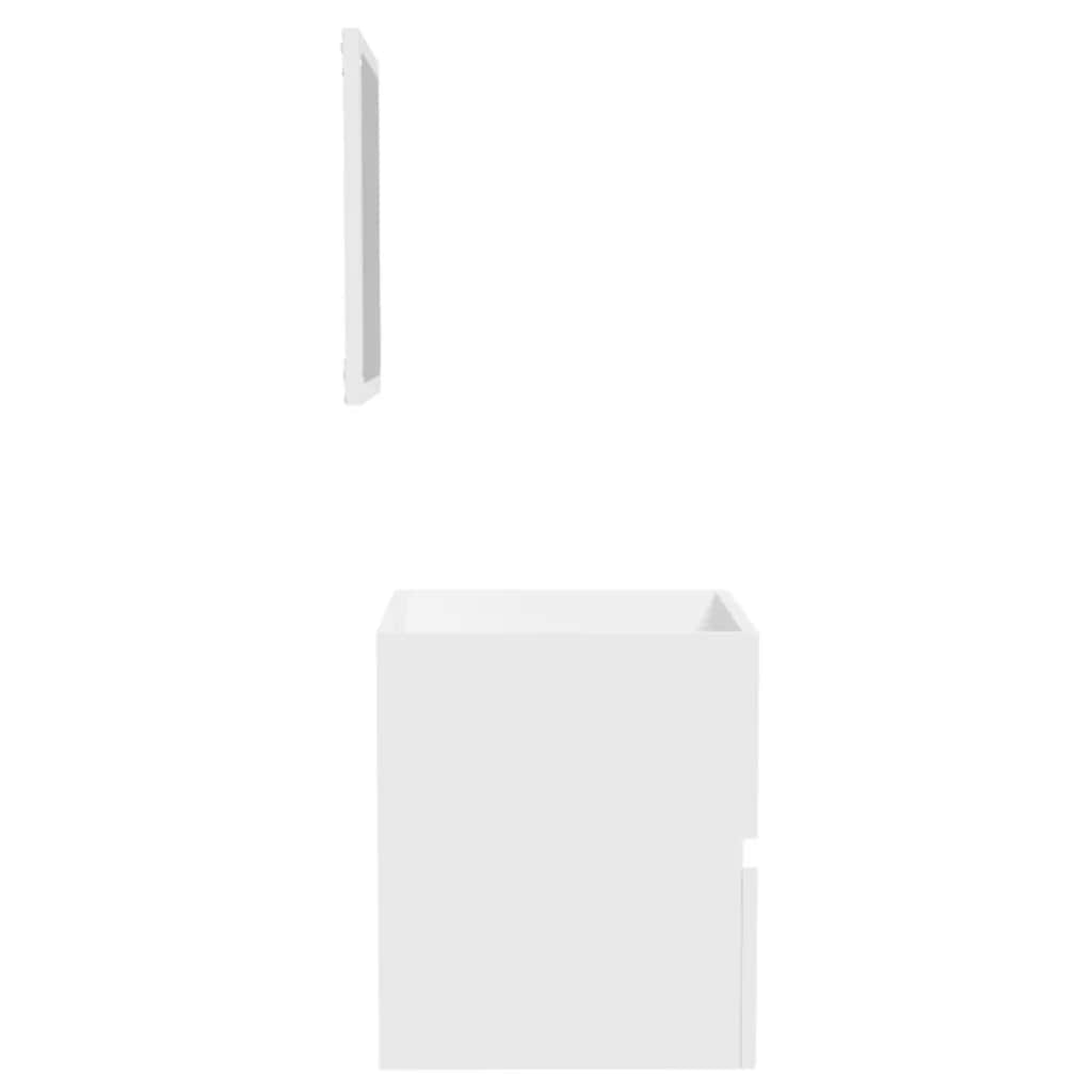 Armario de baño con espejo madera de ingeniería blanco V8326 Vetonek