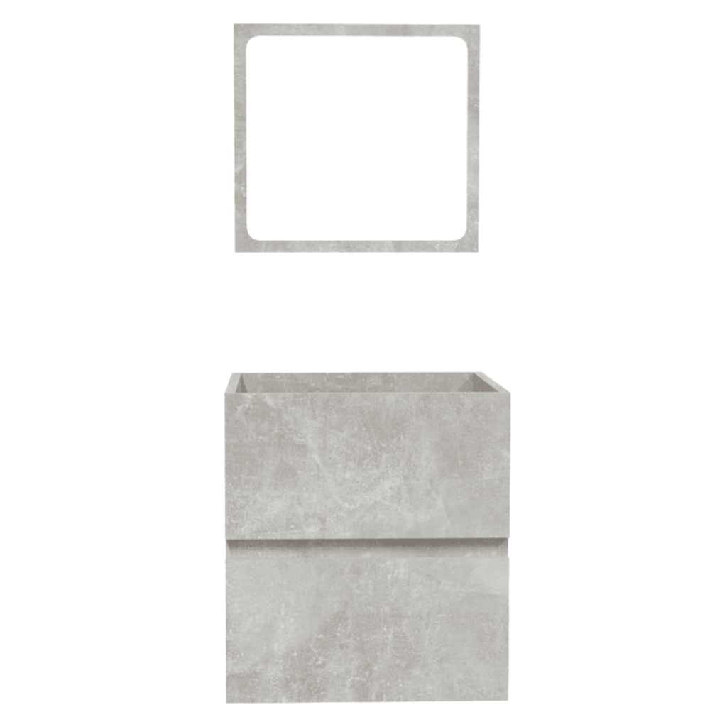 Armario de baño con espejo madera de ingeniería gris hormigón V8357 Vetonek