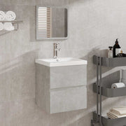 Armario de baño con espejo madera de ingeniería gris hormigón V8357 Vetonek