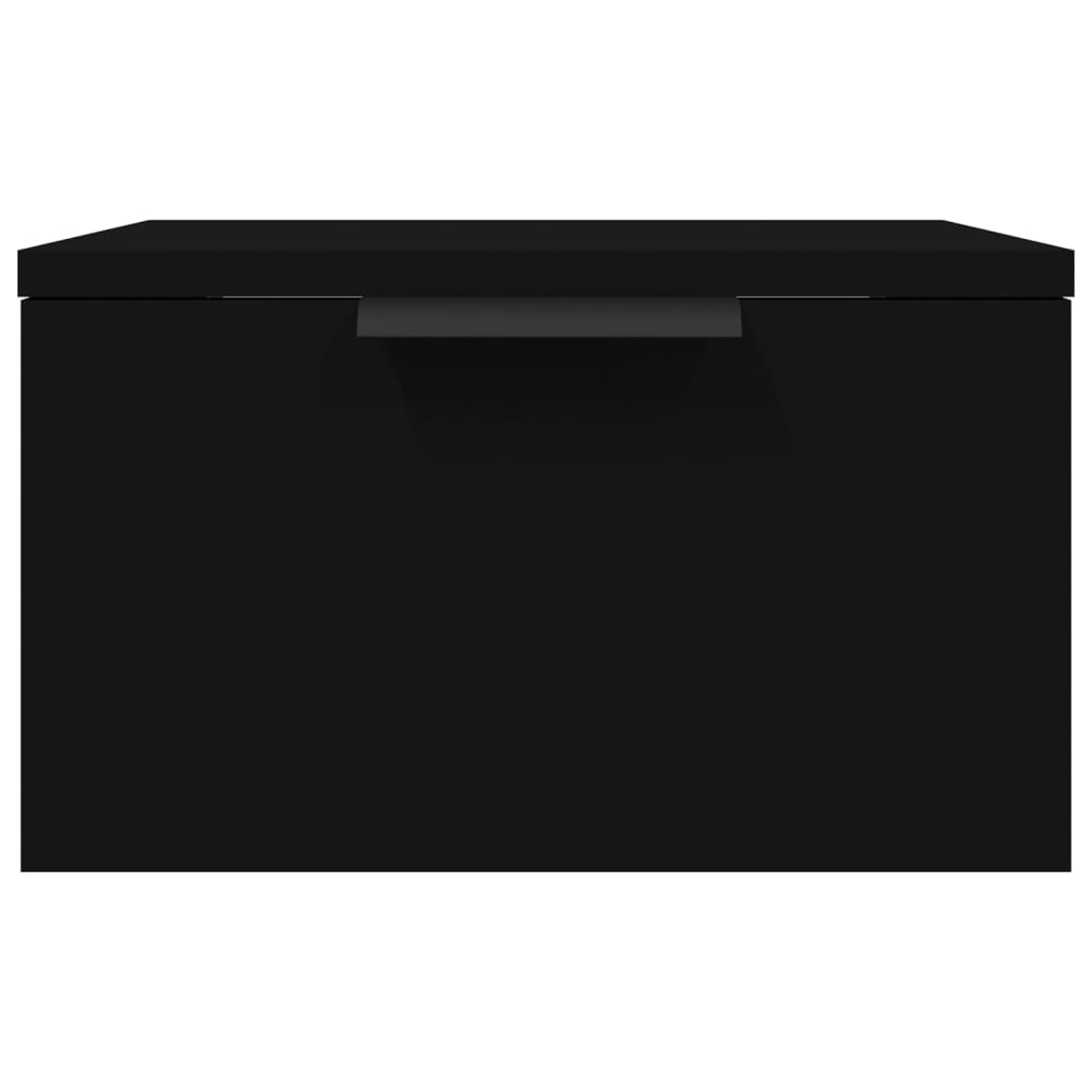 Mesitas de noche de pared 2 uds negro 34x30x20 cm vidaXL