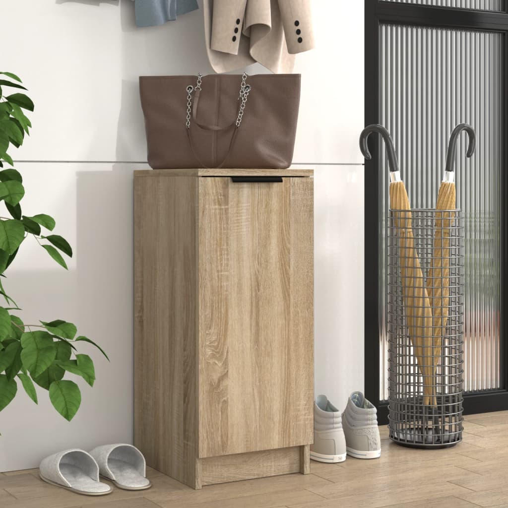 Vetonek Mueble zapatero madera contrachapada roble sonoma 30x35x70 cm