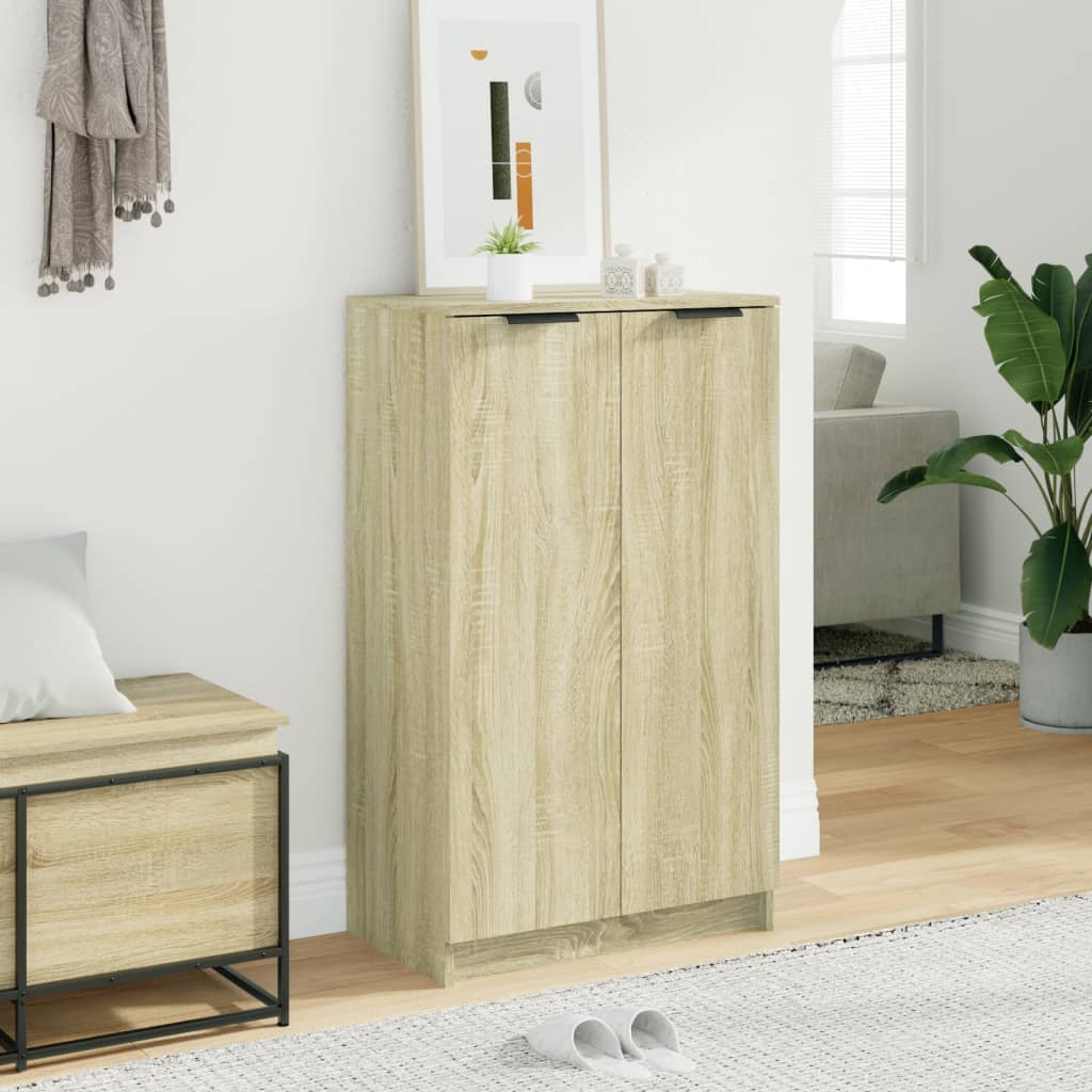 Mueble zapatero madera roble Sonoma 59x35x100 cm - Vetonek