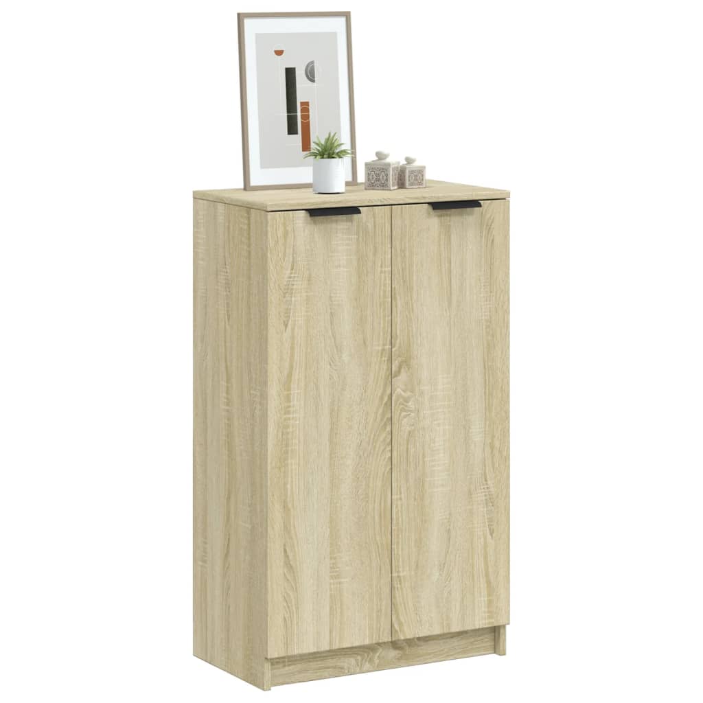 Vetonek Mueble zapatero madera contrachapada roble Sonoma 59x35x100 cm