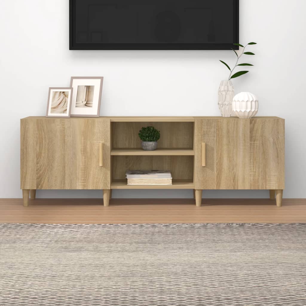 Vetonek Mueble para TV madera contrachapada roble sonoma 150x30x50 cm