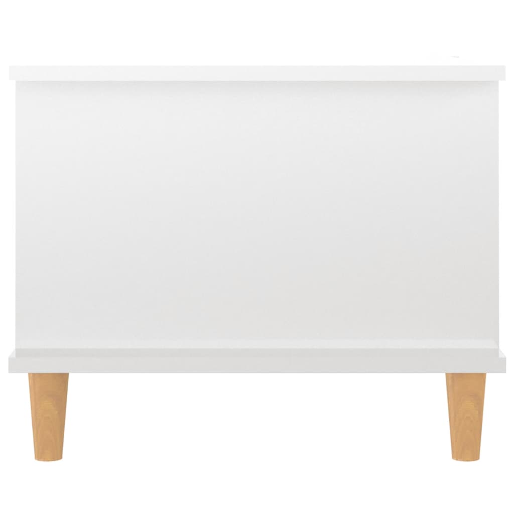 Mesa de centro madera contrachapada blanco brillo 90x50x40 cm vidaXL