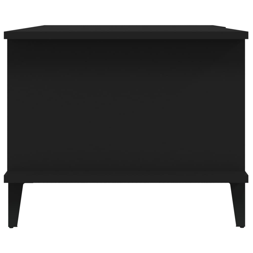 Mesa de centro madera contrachapada negro 90x50x40 cm V54