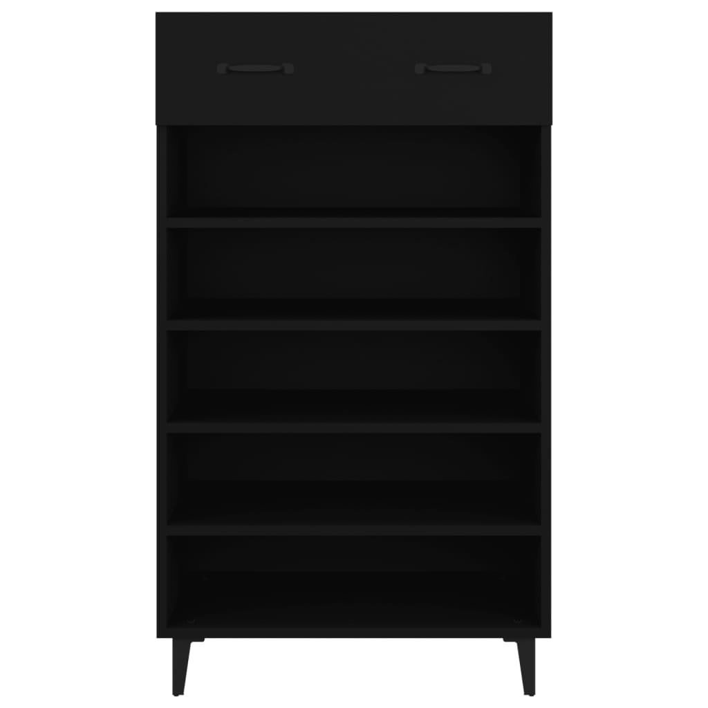 Mueble zapatero de madera negro 60x35x105 cm vidaXL