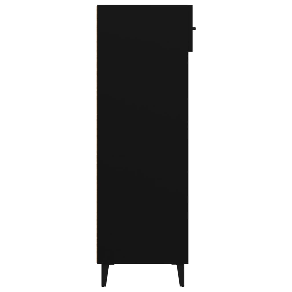 Mueble zapatero de madera negro 60x35x105 cm vidaXL