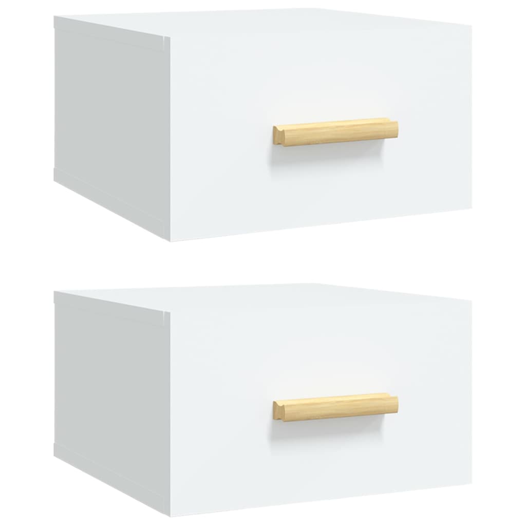 Mesitas de noche de pared 2 uds blanco 35x35x20 cm vidaXL