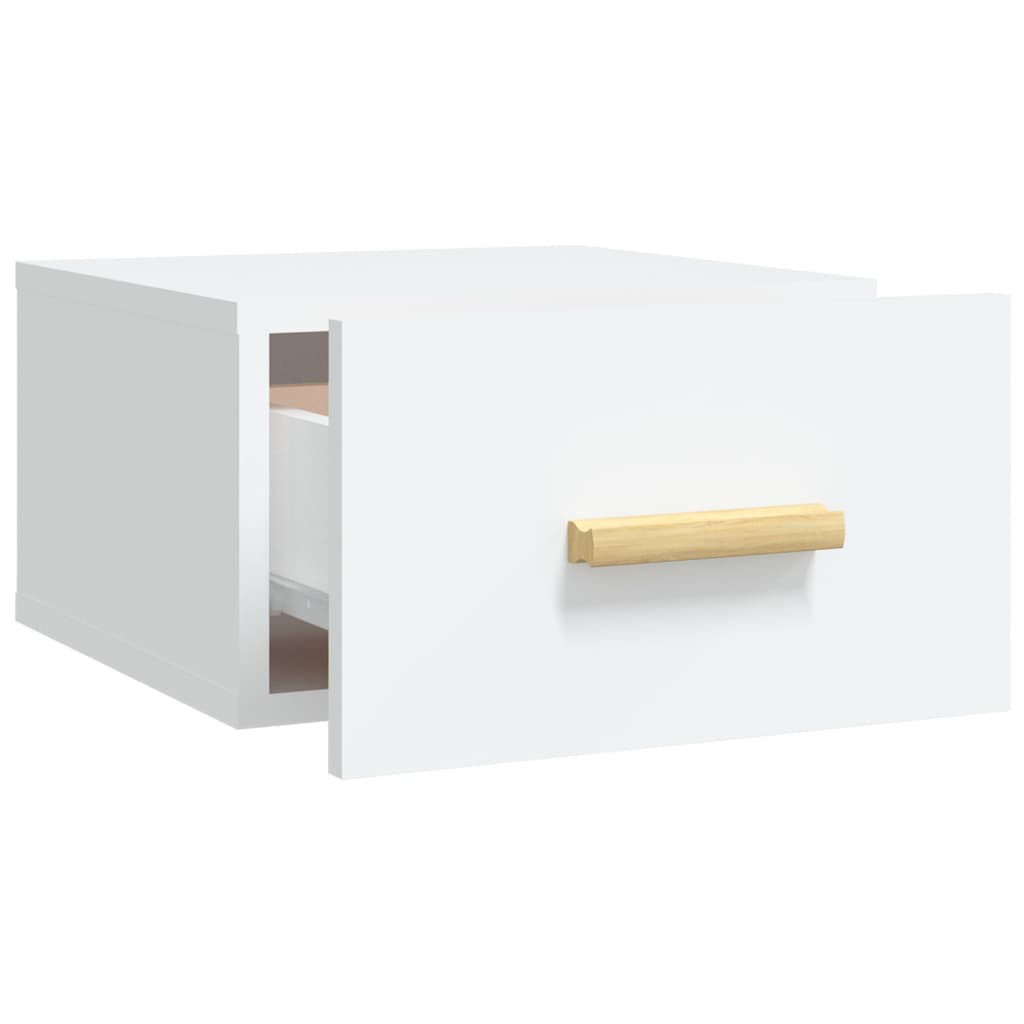 Mesitas de noche de pared 2 uds blanco 35x35x20 cm vidaXL